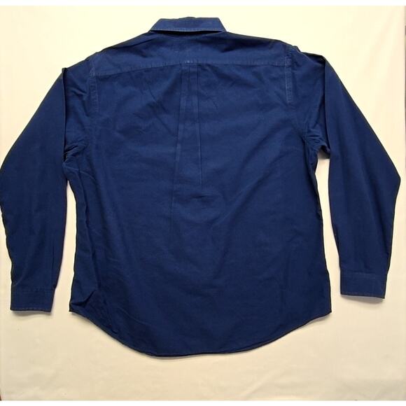 Ralph Lauren Polo Shirt Custom Fit Blue Button Down Long Sleeve XXL Mens - Picture 8 of 11